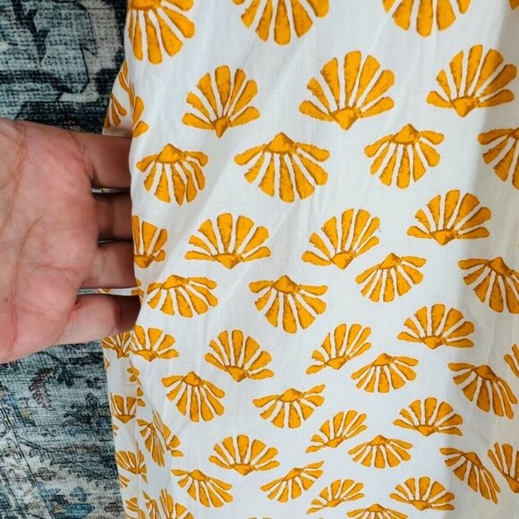 J Crew Shell Pattern Dress Size 8 Puffl Cleeve Twist Front  Peasant Cottagecore - Picture 5 of 14